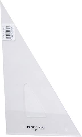 Pacific Arc Drafting Triangle  10-inch  30/60/90 Degrees  Clear Acrylic - Image 3
